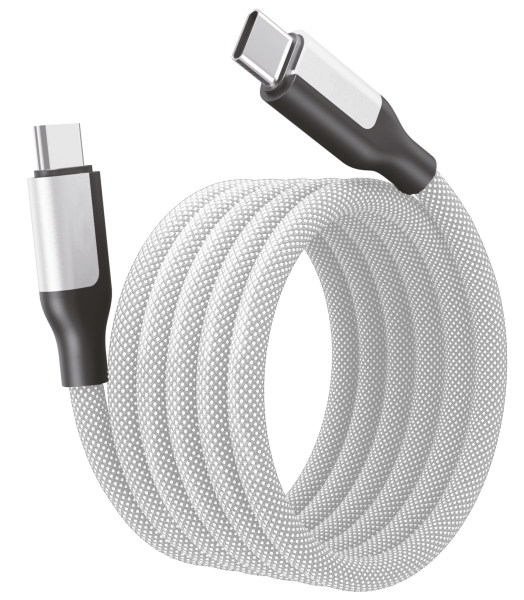 Кабель Moreus Magnet USB-C to USB-C 1m (White)